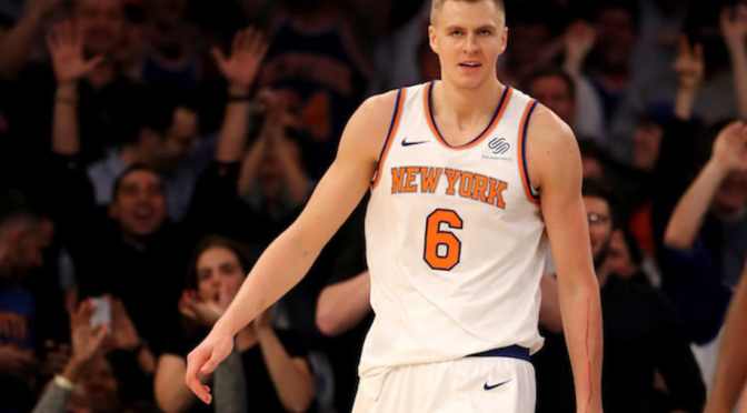 Knicks’ Kristaps Porzingis Helped Off Court With Apparent Knee Injury